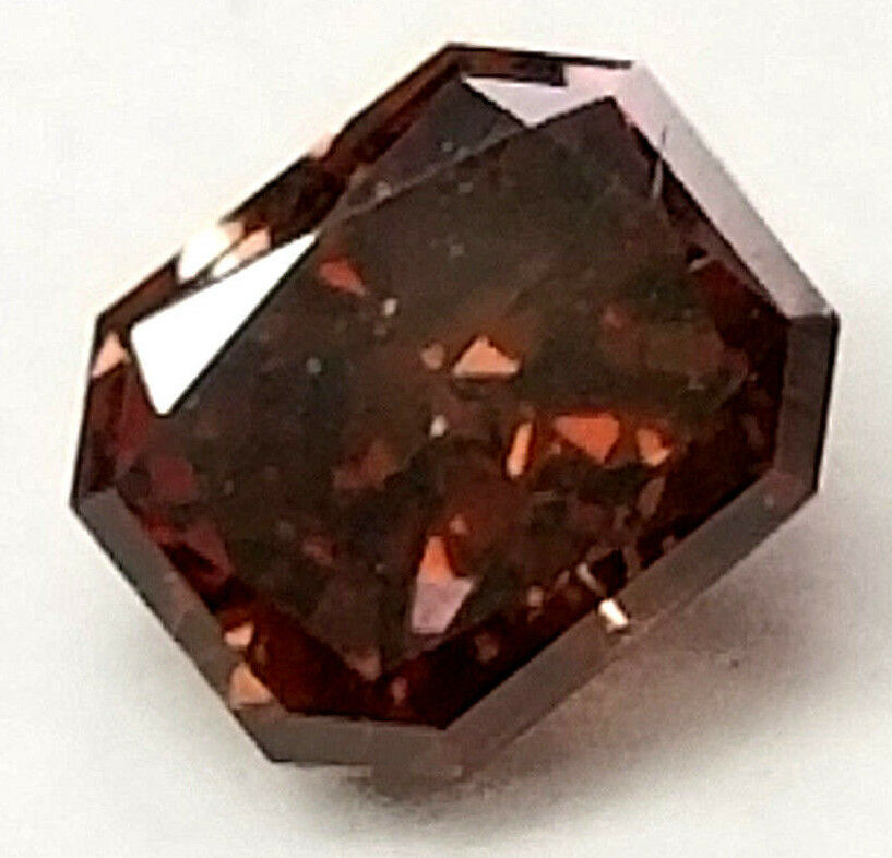 0.28 CT Fancy Red Orange Brown Color GIA Certified Natural