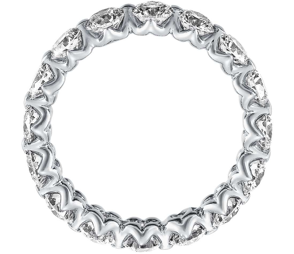 Floating diamond eternity ring deals in platinum