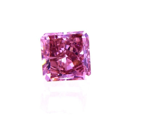 GIA Certified Radiant Cut Fancy Intense Purplish Pink Loose Diamond 0.30 CT SI1