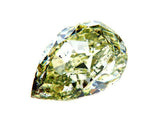 2 CT Rare Fancy Green Natural Loose Diamond Pear Cut SI2  Clarity GIA Certified