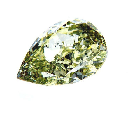 2 CT Rare Fancy Green Natural Loose Diamond Pear Cut SI2  Clarity GIA Certified