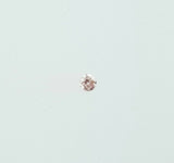 RARE Natural Round Cut Fancy Color Brownish Pink Loose Diamond 0.01 Carat 1.4 MM