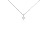 Princess-Cut Diamond Solitaire Pendant in 14k White Gold (1/2 ct. tw.)