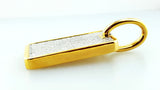 Gold Bar 14K Yellow Gold Princess Cut Diamonds Tag Pendant Necklace 14.50 CTW