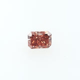 GIA Certified Natural Radiant Cut Rare Fancy Deep Orangy Pink Diamond 0.57 Ct