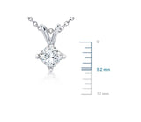 Princess-Cut Diamond Solitaire Pendant in 14k White Gold (1/2 ct. tw.)